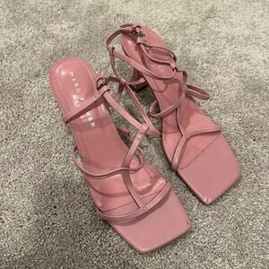 Marc‎ Fisher LTD Women's Pink Purple Strappy Heel Square Toe Size 8M